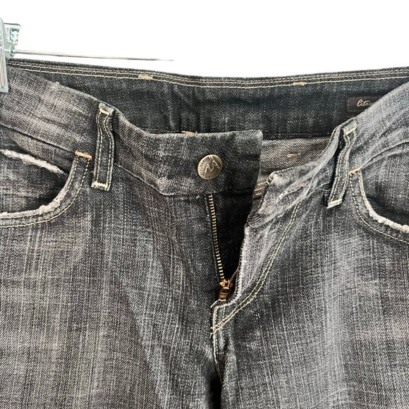 Women's Citizens of Humanity Flare Distressed Gray/Black Jeans Size 29 - Picture 3 of 5